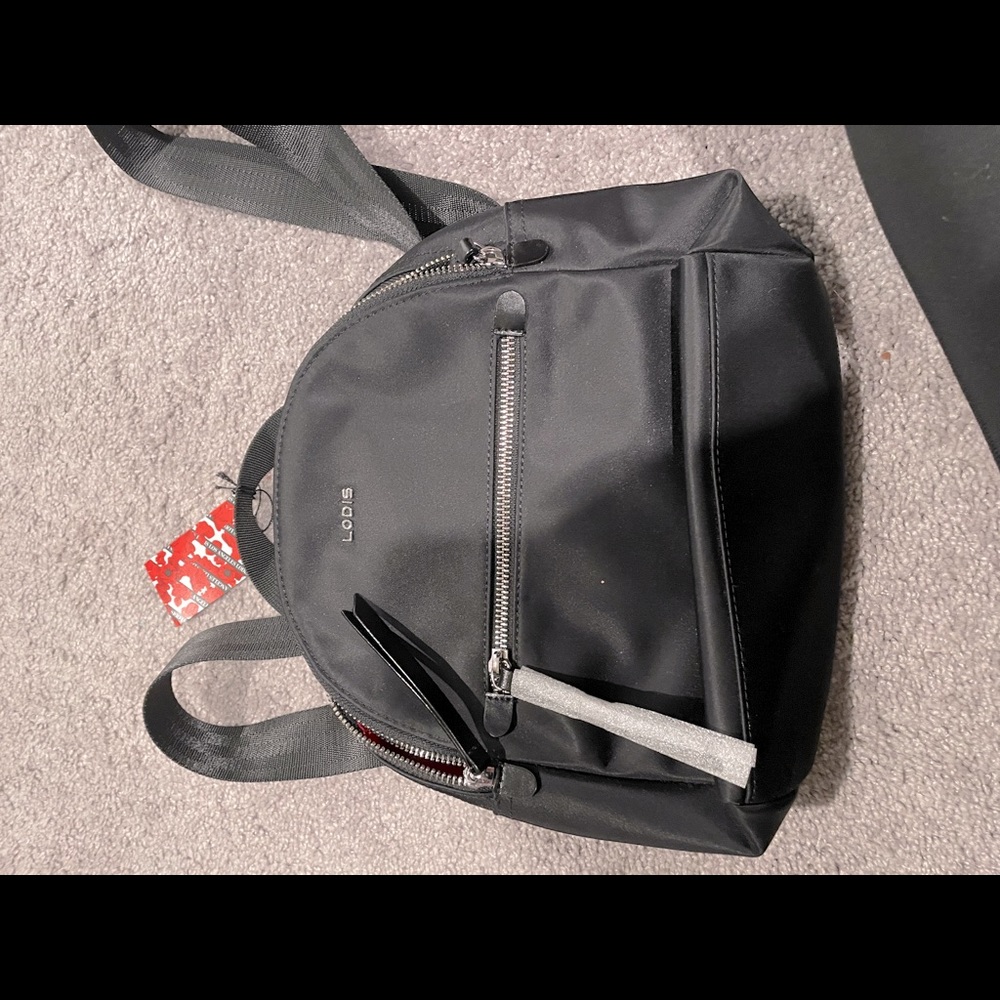 Black mini backpack